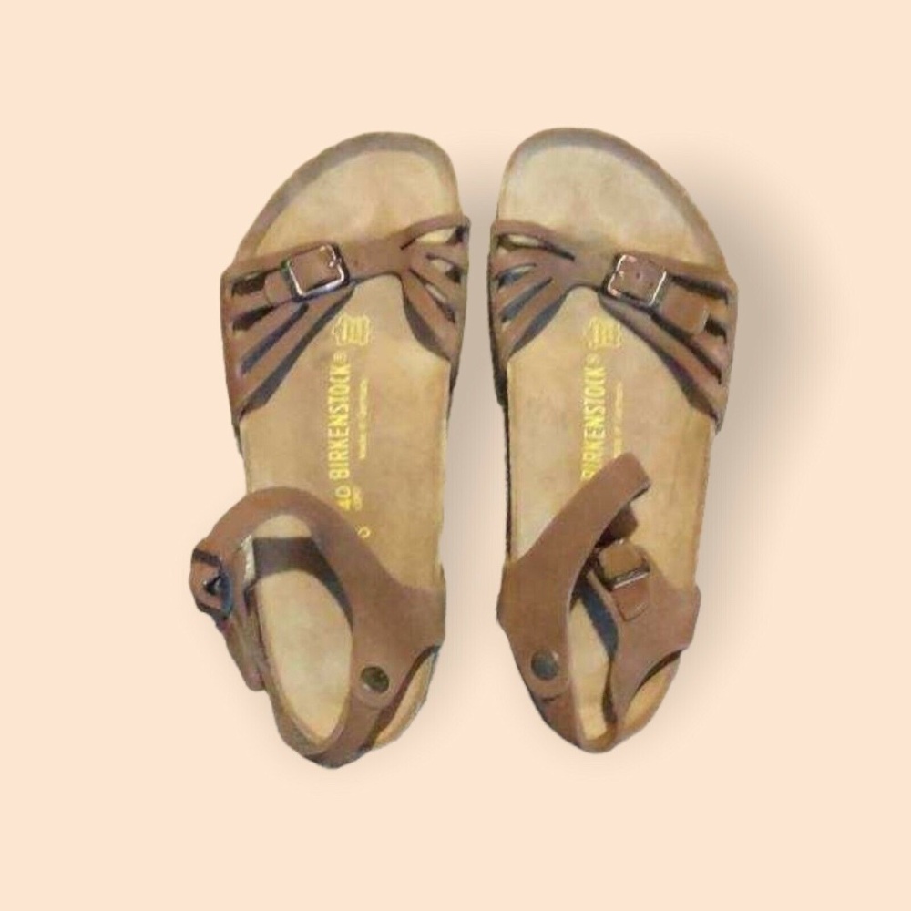 Birkenstock Bali Brown Oiled Leather Habana Size 40 Wide